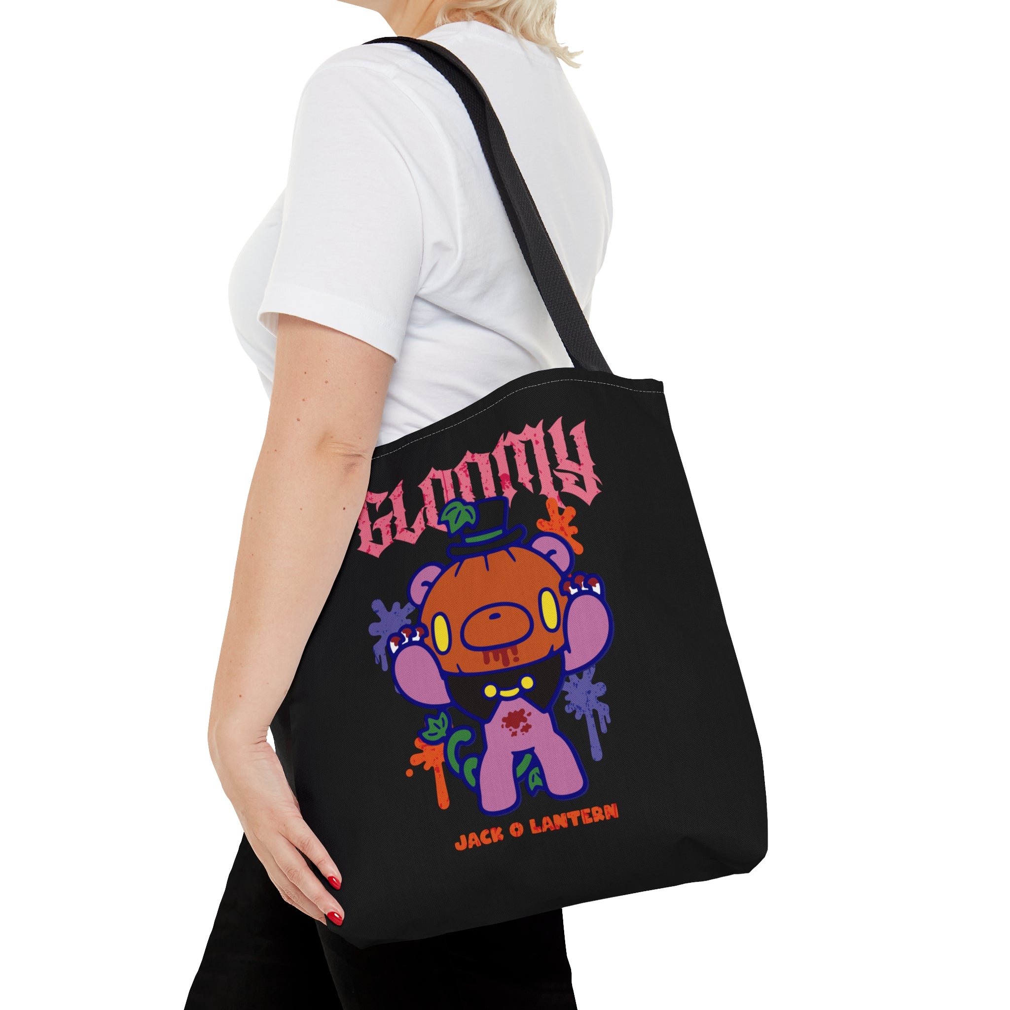 Gloomy Halloween Jack O lantern Tote Bag